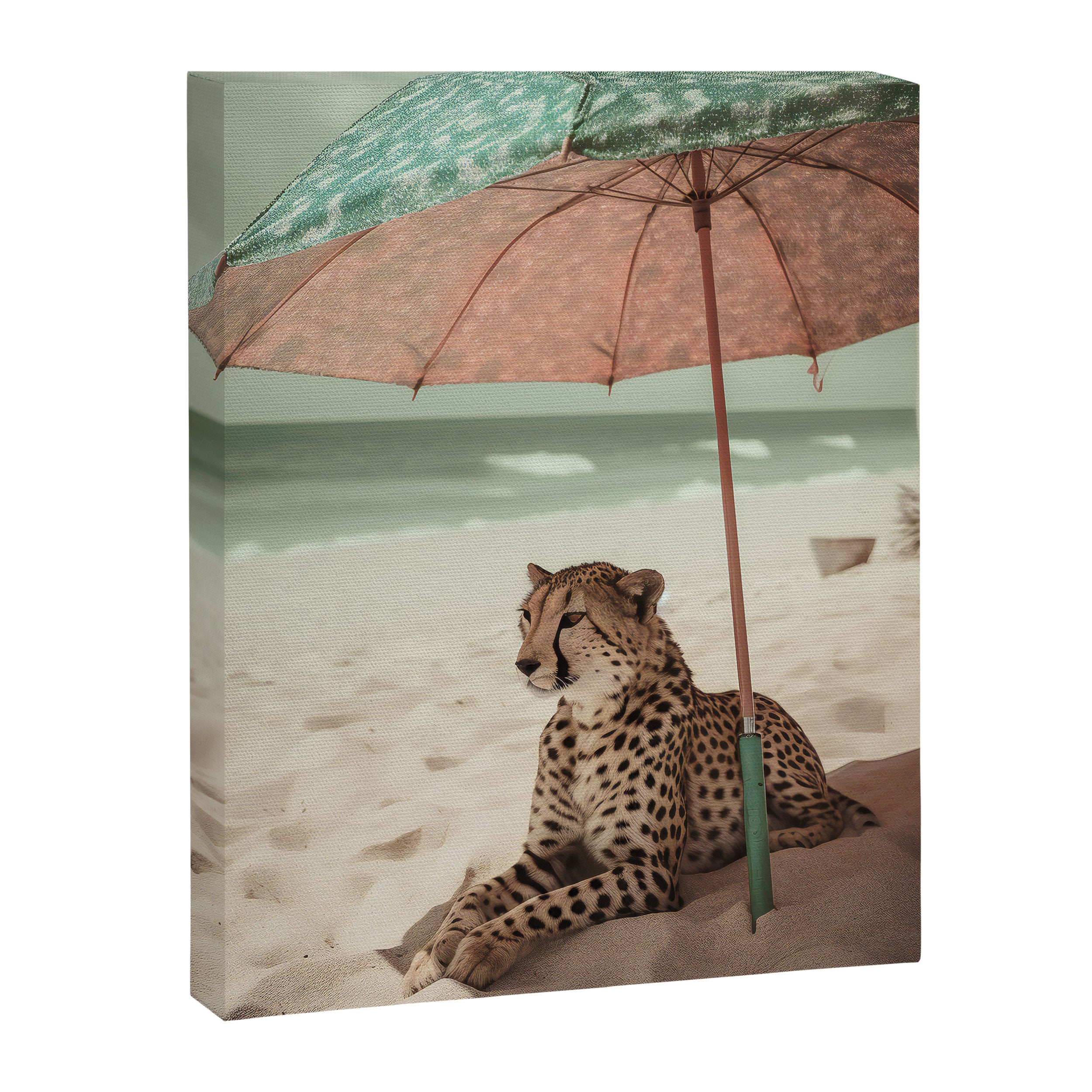 Cheetah's Vacation, Beach Prints Canvas Print Gallery Image 6