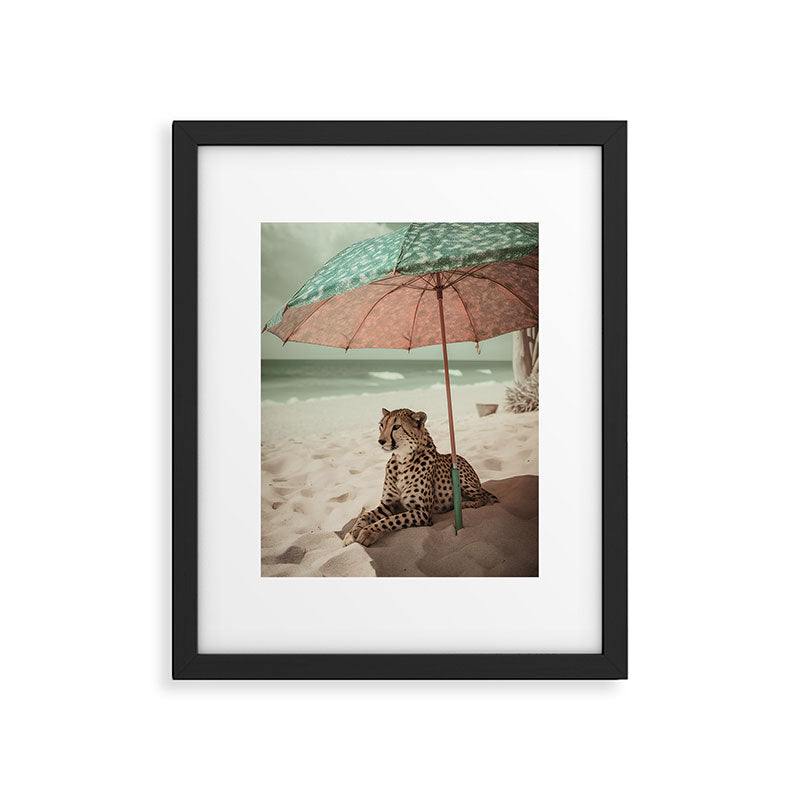 Cheetah's Vacation, Beach Prints Framed Art Print Gallery Image 5