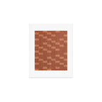 Chic Checks Terracotta Art Print Gallery Image 1