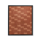 Chic Checks Terracotta Framed Canvas Print Gallery Image 8
