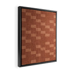 Chic Checks Terracotta Framed Canvas Print Gallery Image 2