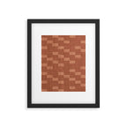 Chic Checks Terracotta Framed Art Print Gallery Image 6