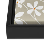 Chic Floral Flow in Beige Framed Canvas Print Gallery Image 3
