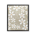 Chic Floral Flow in Beige Framed Canvas Print Gallery Image 8