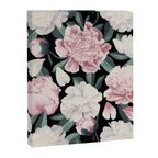 Chic Peonies on Black Canvas Print Gallery Image 8