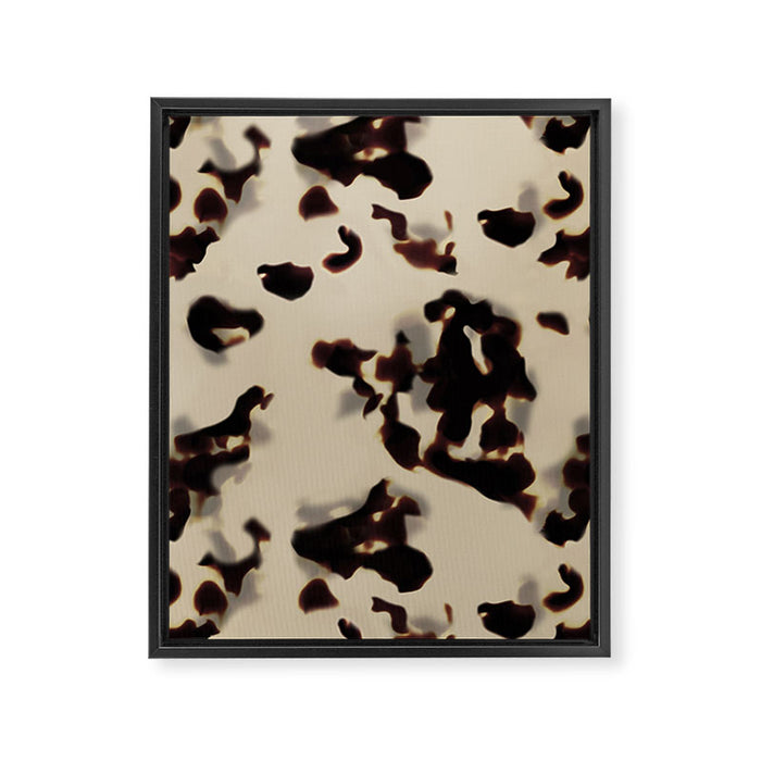 Chic Tortoise Shell on Ivory Framed Canvas Print Gallery Image 1