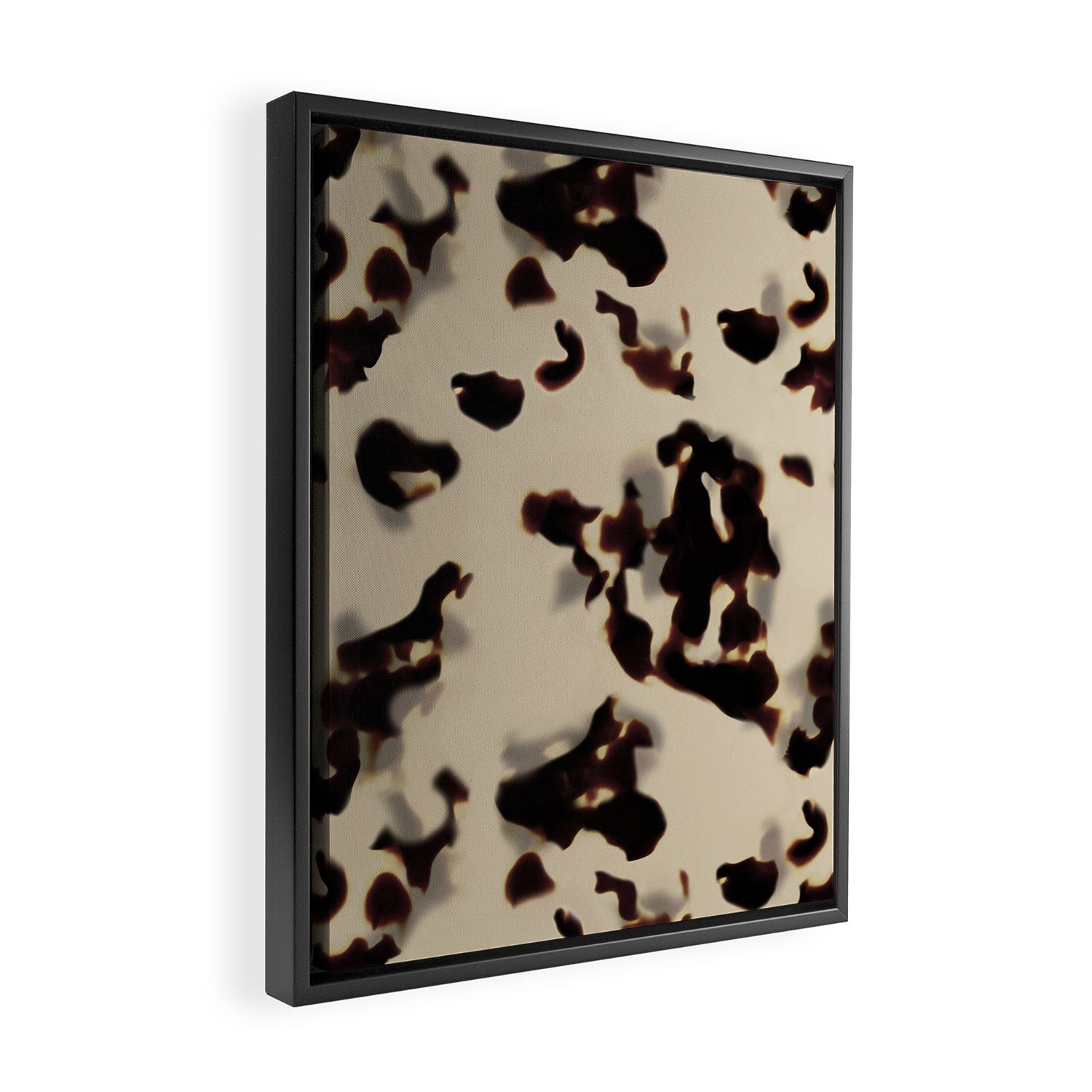 Chic Tortoise Shell on Ivory Framed Canvas Print Gallery Image 2