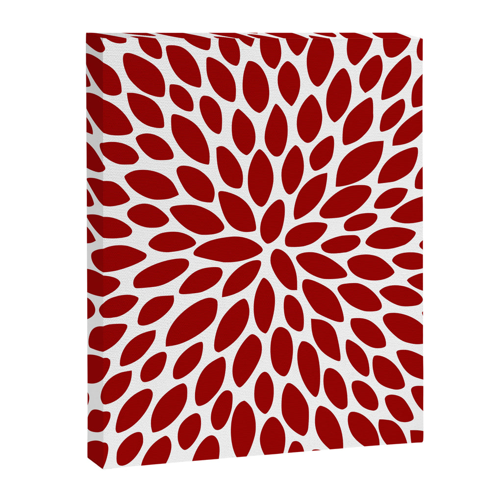 Christmas Floral Bloom, Red and White Canvas Print Gallery Image 8