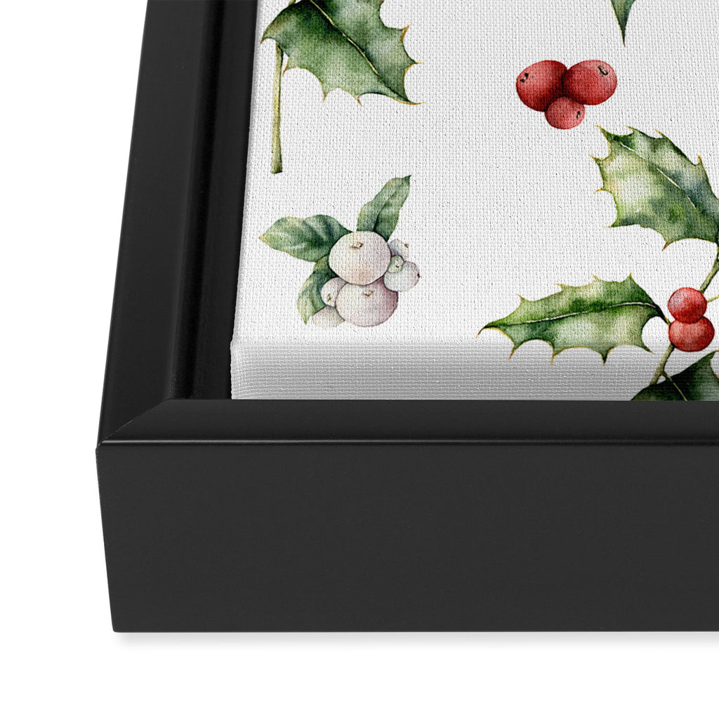 Christmas Holly Framed Canvas Print Gallery Image 3