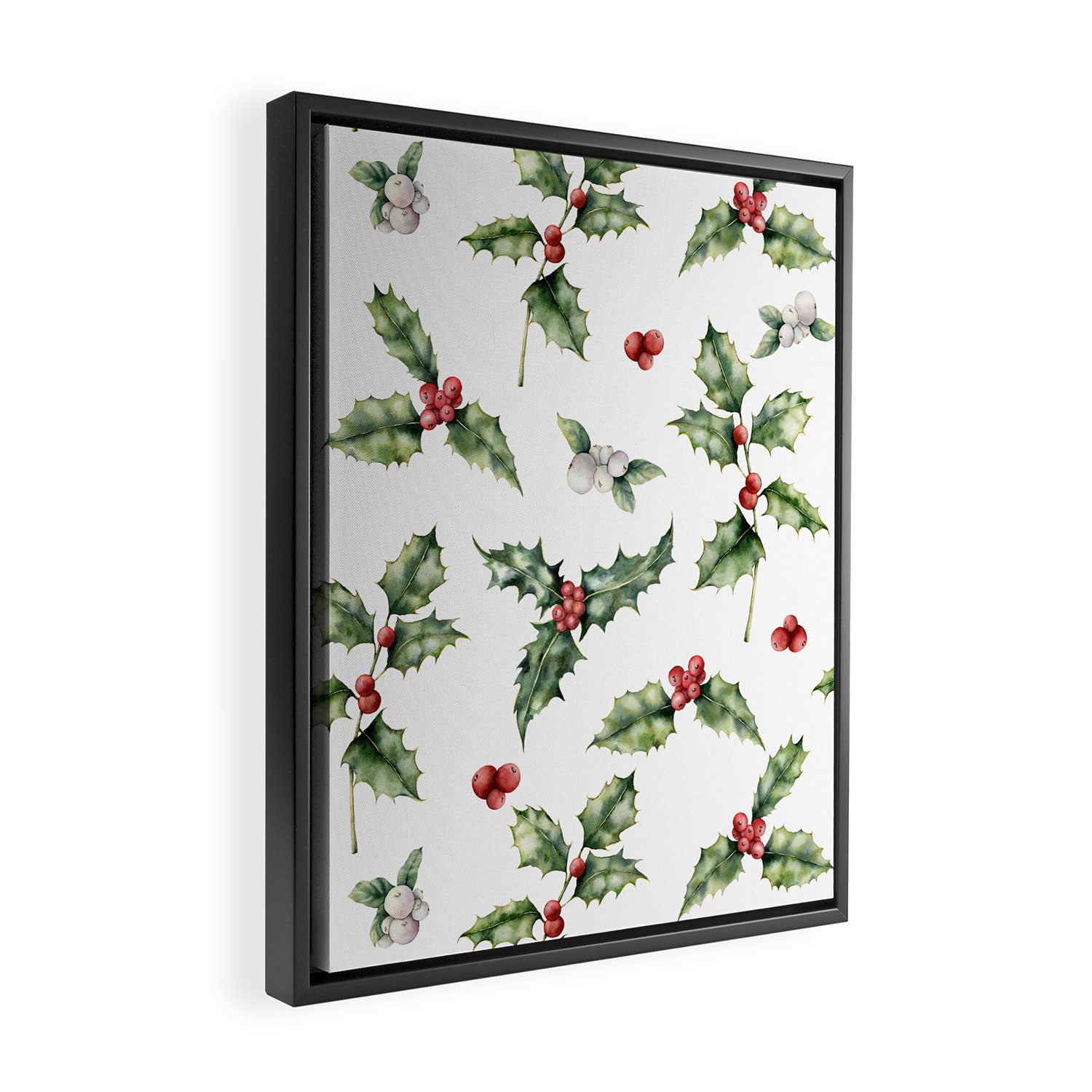 Christmas Holly Framed Canvas Print Gallery Image 2