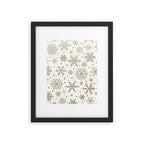 Christmas Snowflakes, Gold and White Framed Art Print Gallery Image 6