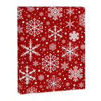 Christmas Snowflakes Pattern, Festive Red and White Canvas Print Gallery Image 8