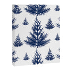 Christmas Trees and Snow, Blue and White Canvas Print Gallery Image 8