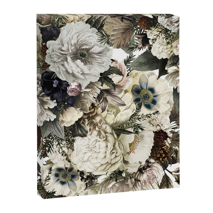 Christmas Vintage Floral Canvas Print Gallery Image 1