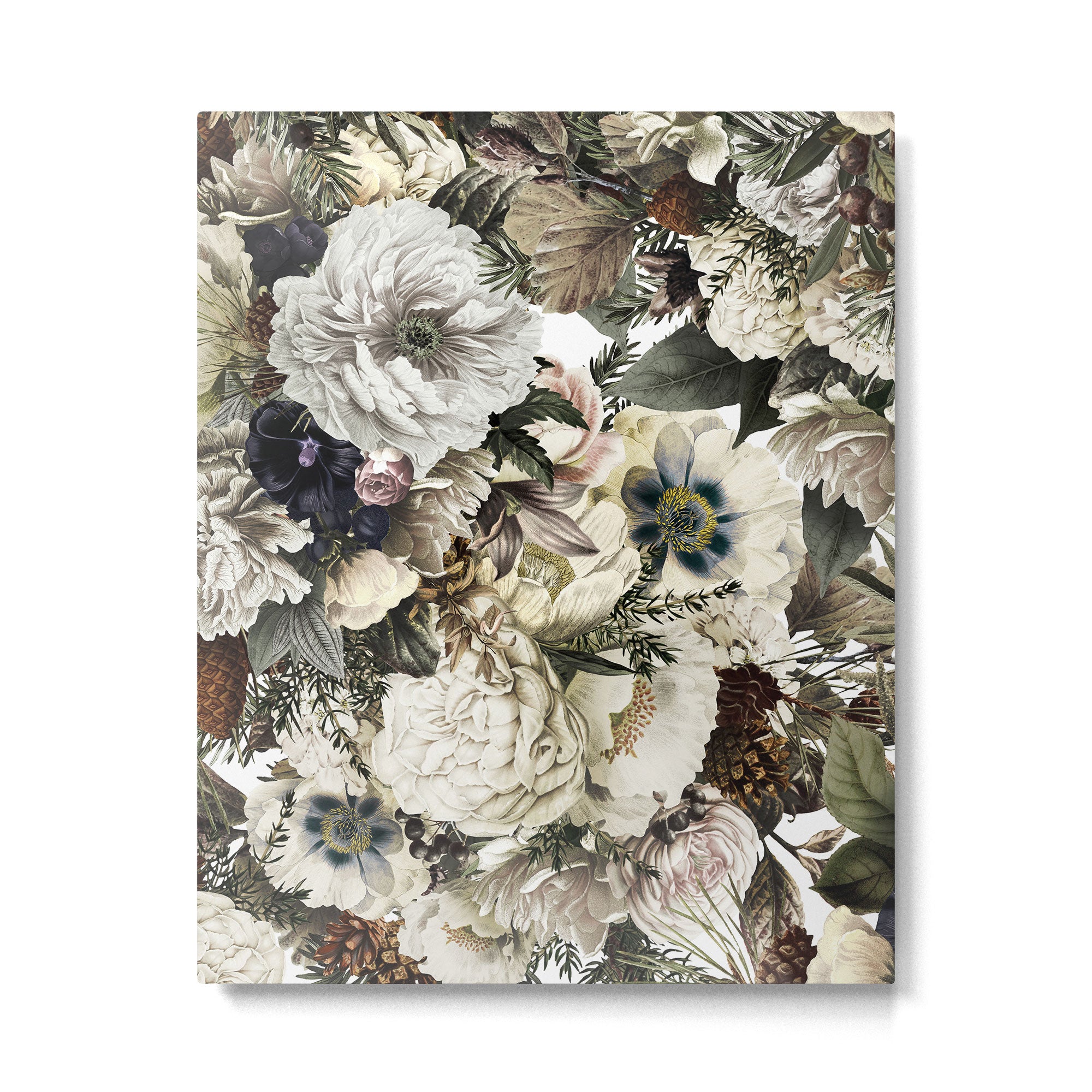 Christmas Vintage Floral Metal Print Gallery Image 6