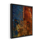 Colorful Blue and Copper Rust Framed Canvas Print Gallery Image 2