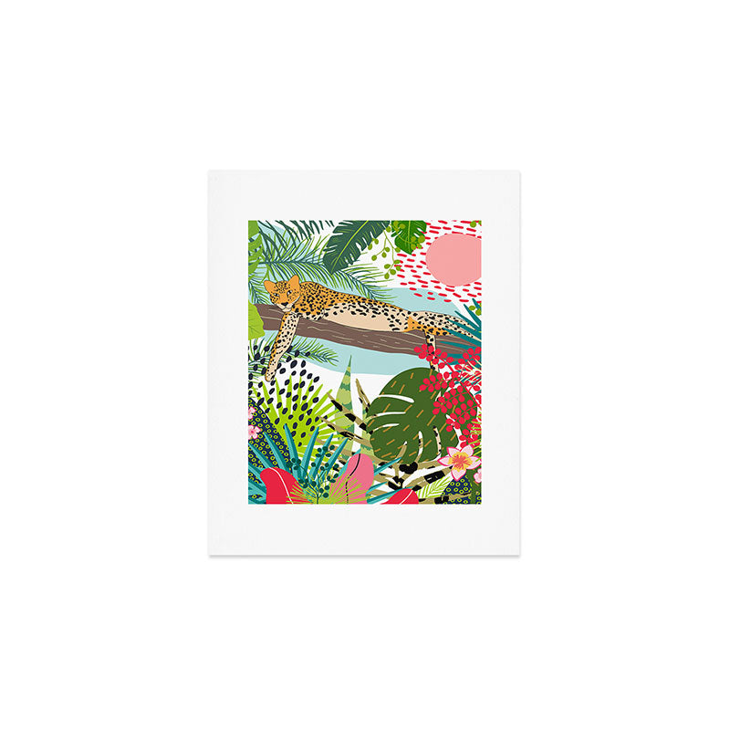 Colorful Jungle Cheetah Print Art Print Gallery Image 1