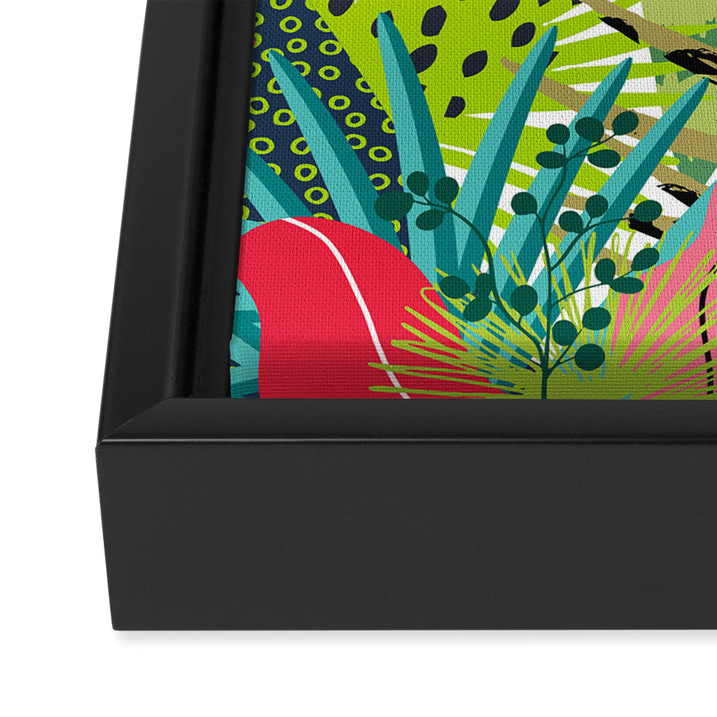 Colorful Jungle Cheetah Print Framed Canvas Print Gallery Image 3