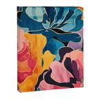 Colorful Pink and Blue Decorative Floral Canvas Print Gallery Image 8