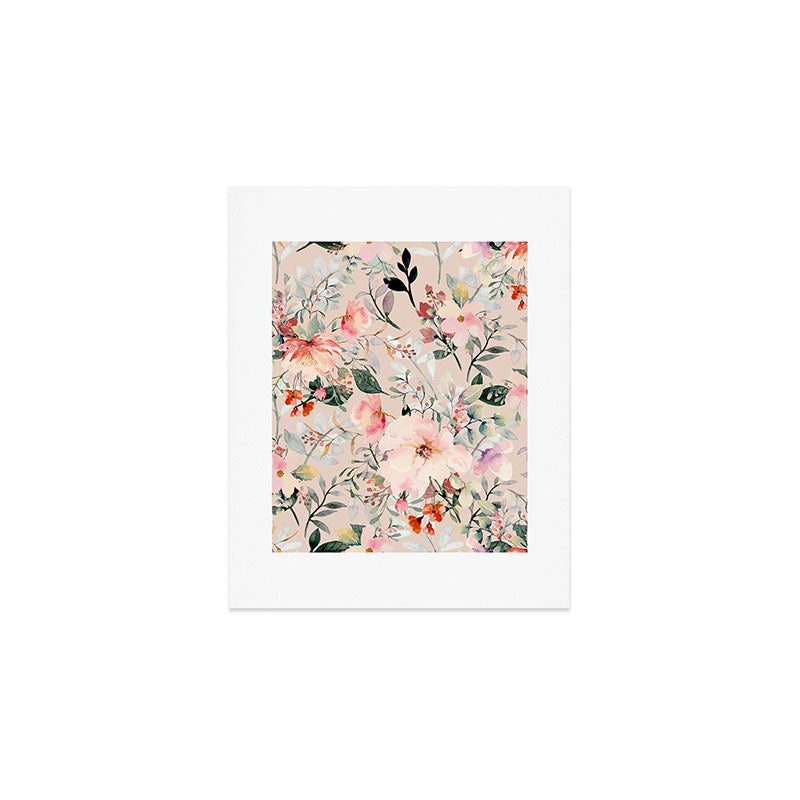 Cottagecore Summer Watercolor Floral Prints Art Print Gallery Image 1