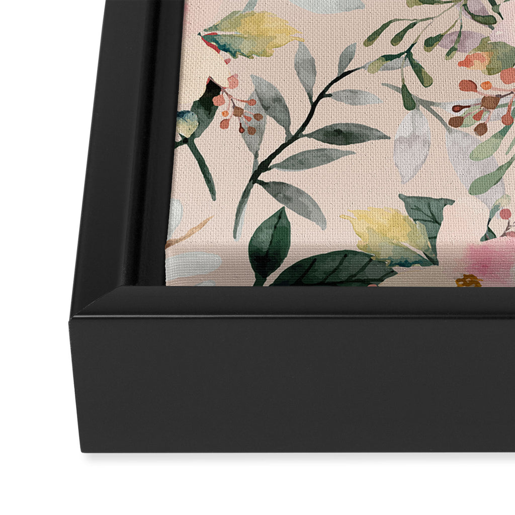 Cottagecore Summer Watercolor Floral Prints Framed Canvas Print Gallery Image 3