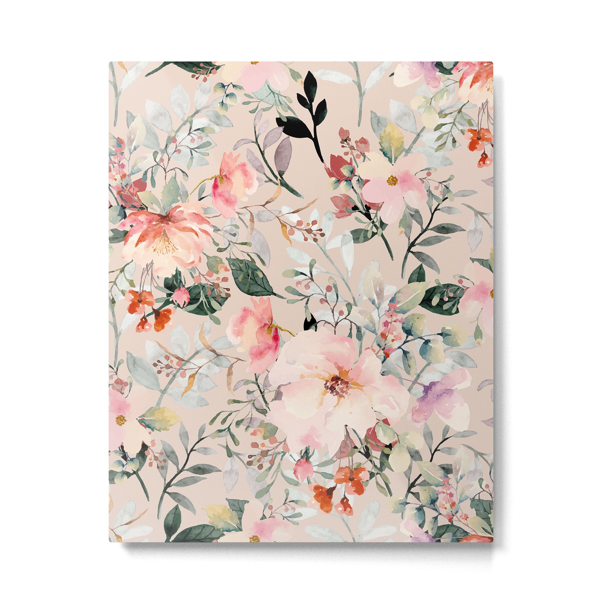 Cottagecore Summer Watercolor Floral Prints Metal Print Gallery Image 6