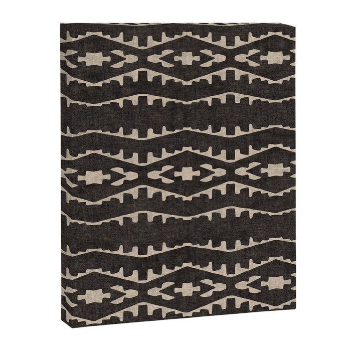 Country Western Pattern in Black Canvas Print Gallery Image 1
