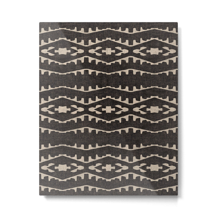 Country Western Pattern in Black Metal Print Gallery Image 1