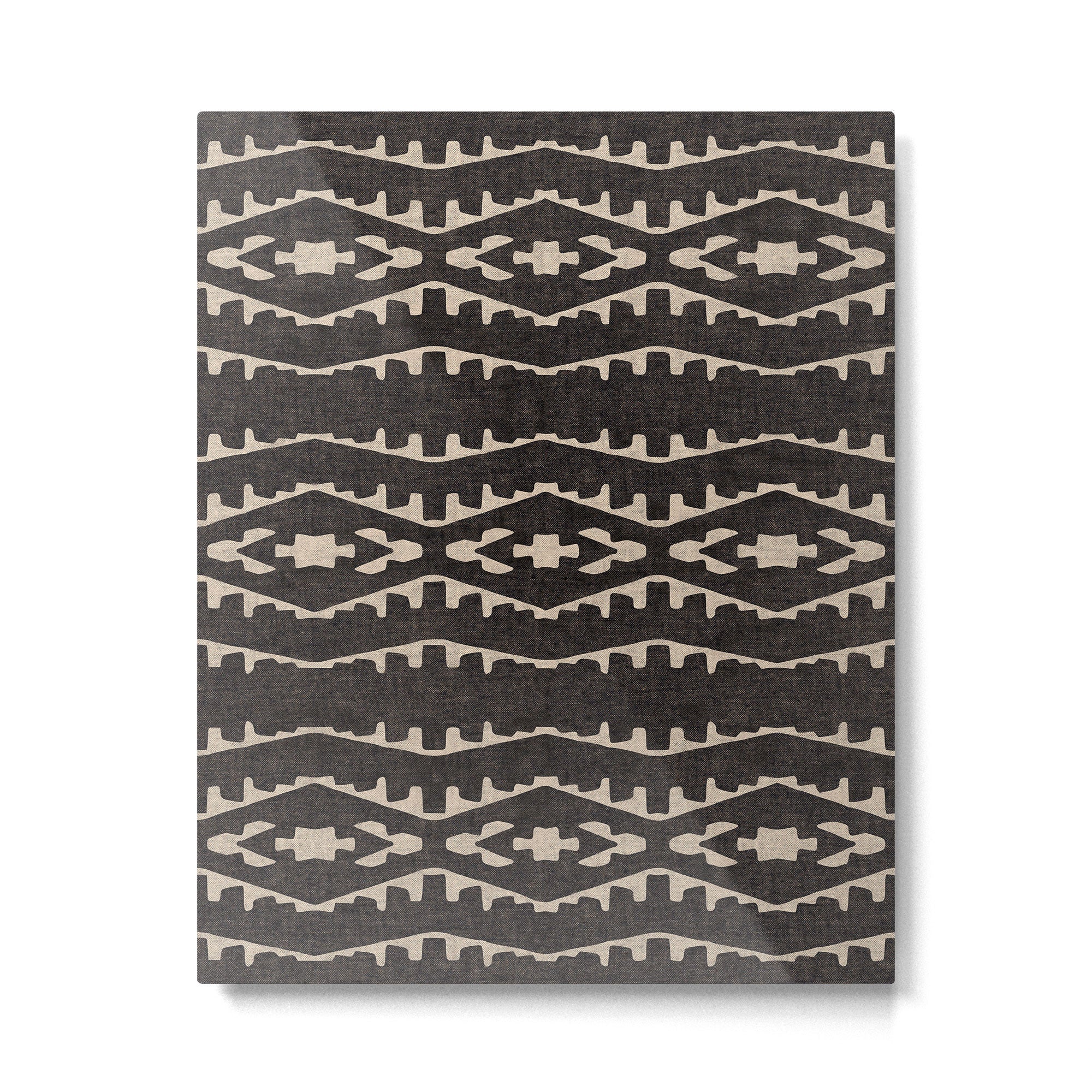 Country Western Pattern in Black Metal Print Gallery Image 6