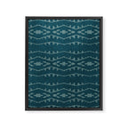Country Western Pattern in Teal Framed Canvas Print Gallery Image 8