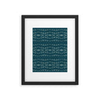 Country Western Pattern in Teal Framed Art Print Gallery Image 6