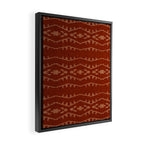 Country Western Pattern in Terracotta Earthtones Framed Canvas Print Gallery Image 2