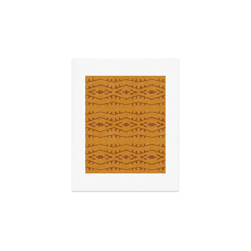 Country Western Pattern in Yellow Art Print Gallery Image 1