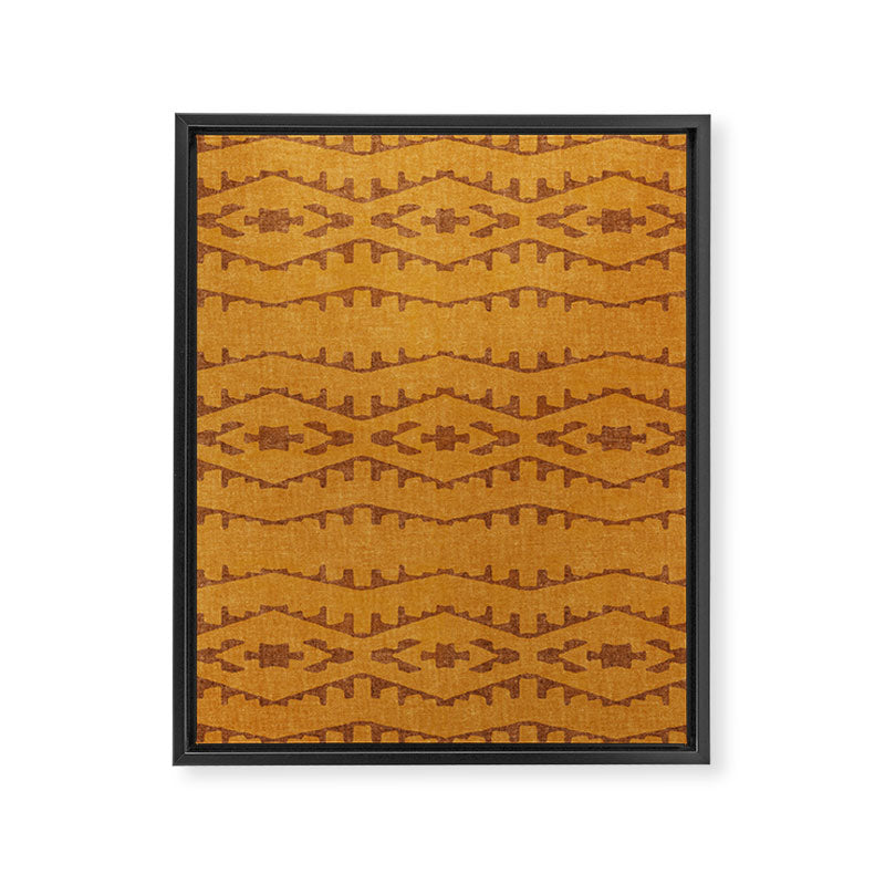 Country Western Pattern in Yellow Framed Canvas Print Gallery Image 8