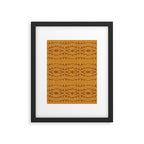 Country Western Pattern in Yellow Framed Art Print Gallery Image 6