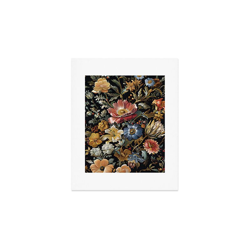 Countryside Bloom Ethereal Dark Floral Art Print Gallery Image 1