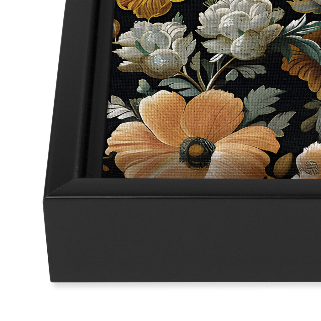 Countryside Bloom Ethereal Dark Floral Framed Canvas Print Gallery Image 3