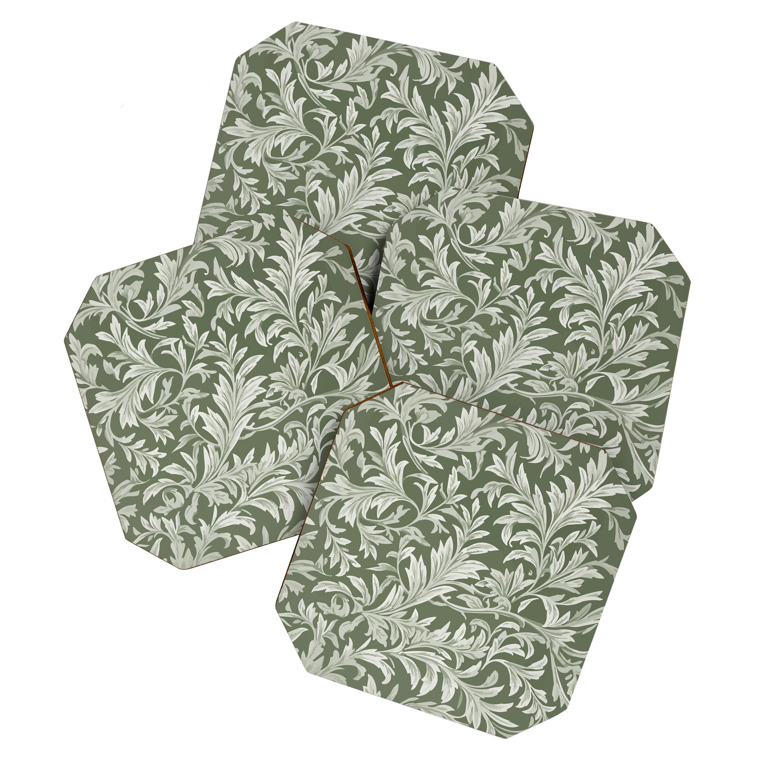 Countryside Bloom Sage Leaf Coaster Gallery Image 1