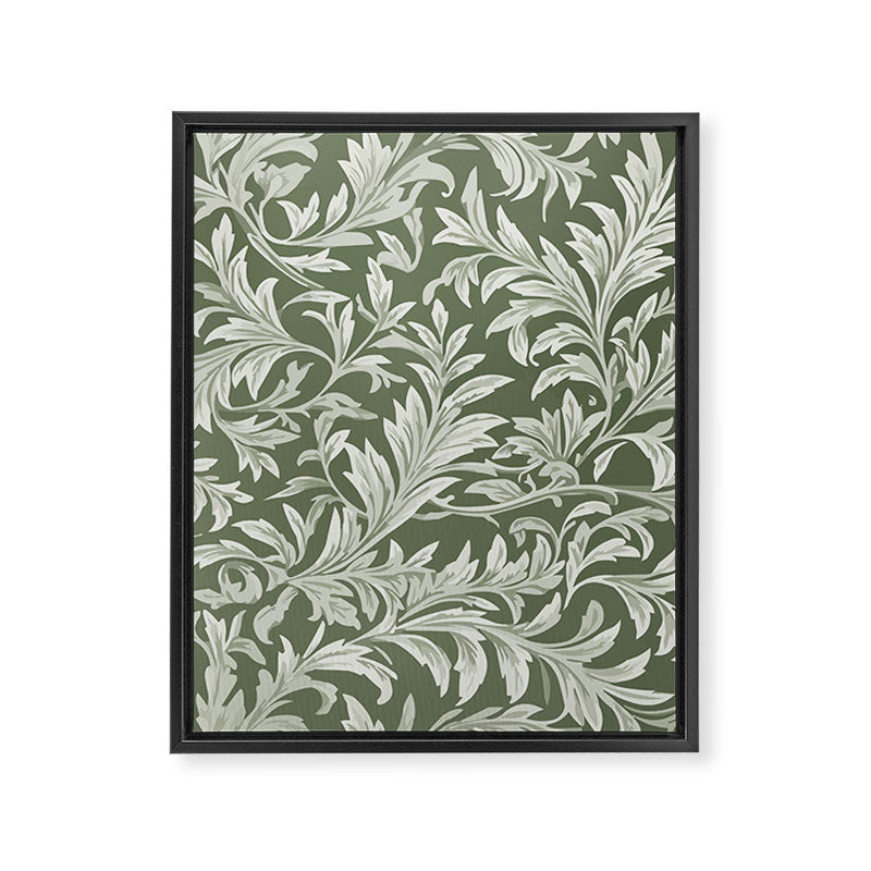Countryside Bloom Sage Leaf Framed Canvas Print Gallery Image 8
