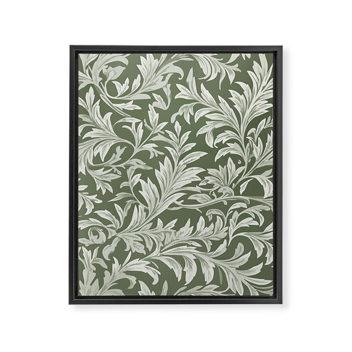 Countryside Bloom Sage Leaf Framed Canvas Print Gallery Image 1