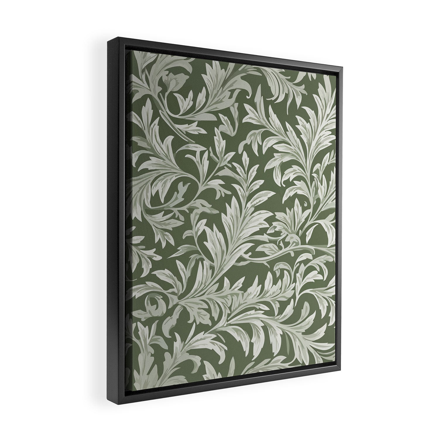 Countryside Bloom Sage Leaf Framed Canvas Print Gallery Image 2
