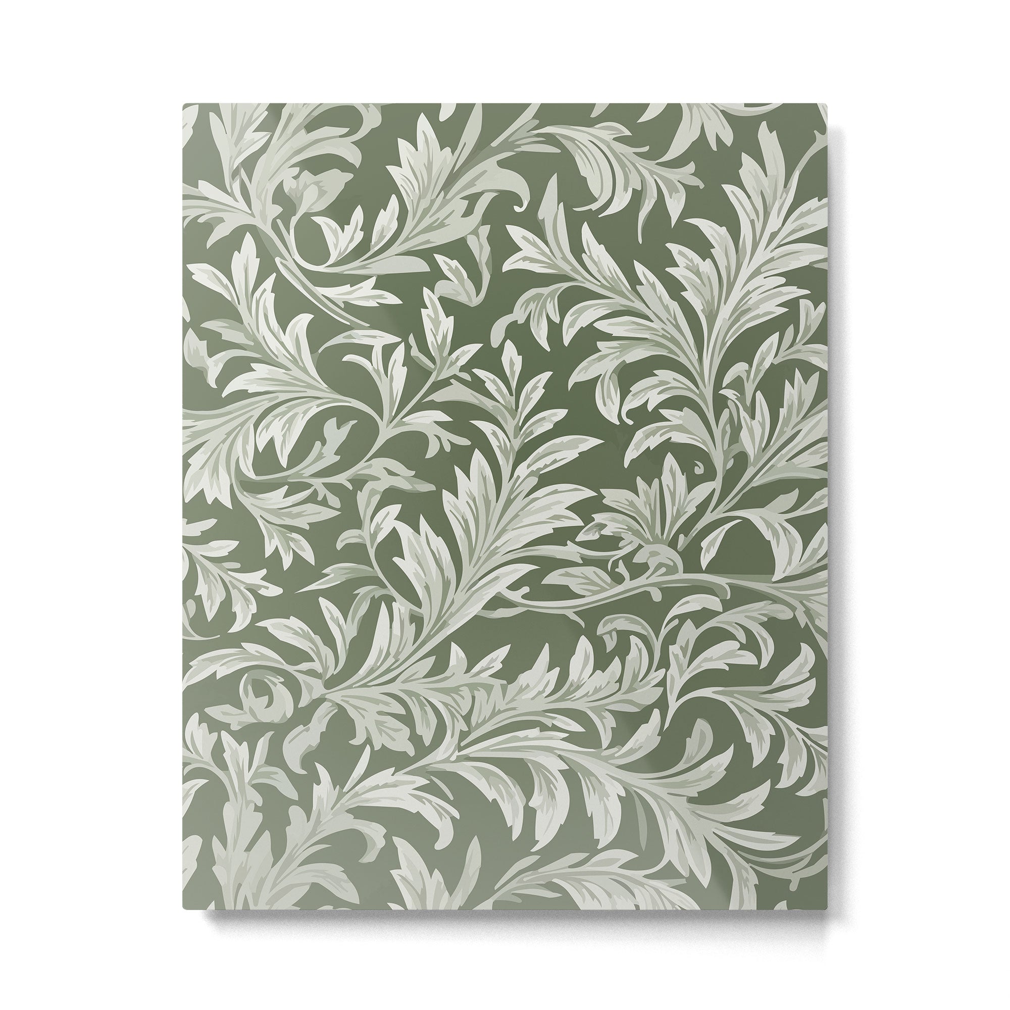 Countryside Bloom Sage Leaf Metal Print Gallery Image 6
