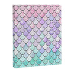 Cute Mermaid Pattern, Pink, Purple, Teal, Pastel Aesthetics Canvas Print Gallery Image 8