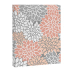 Dahlia Floral Blooms, Peach and Gray Canvas Print Gallery Image 8