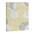 Dahlia Floral Blooms, Soft Yellow, Gray, White Canvas Print Gallery Image 8