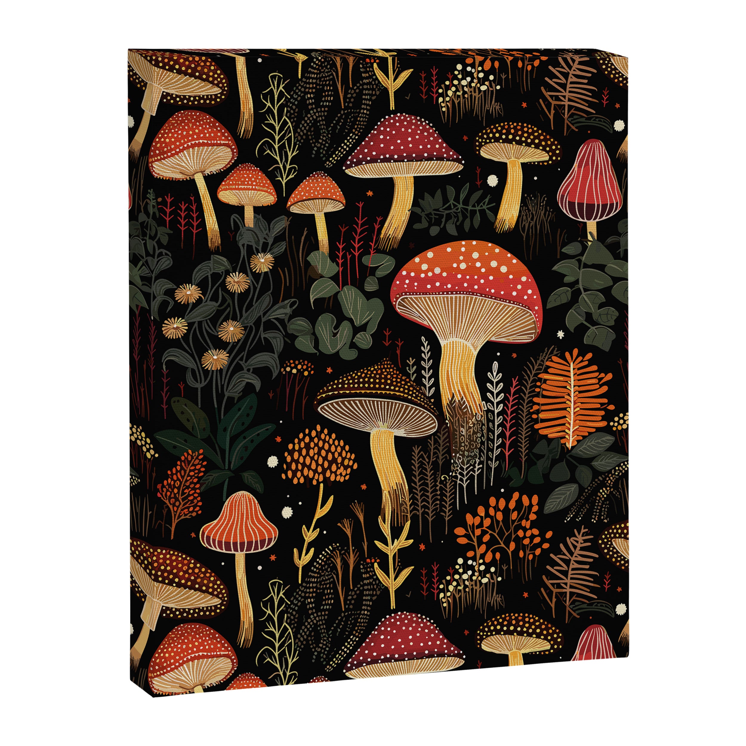 Dark Forest Magic Mushrooms Art Canvas Print Gallery Image 8