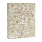 Decorative Art Deco, Leaves, Floral Prints, White and Gold Canvas Print Gallery Image 8