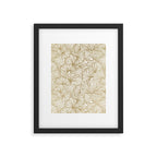 Decorative Art Deco, Leaves, Floral Prints, White and Gold Framed Art Print Gallery Image 6