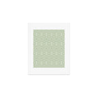 Decorative Boho Geo Pattern, Sage Green and White Art Print Gallery Image 1
