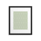 Decorative Boho Geo Pattern, Sage Green and White Framed Art Print Gallery Image 6